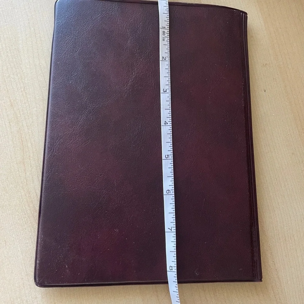 VTG Hazel USA Chetco Federal Credit Union Faux Leather Folder NotePad Holder 6x8